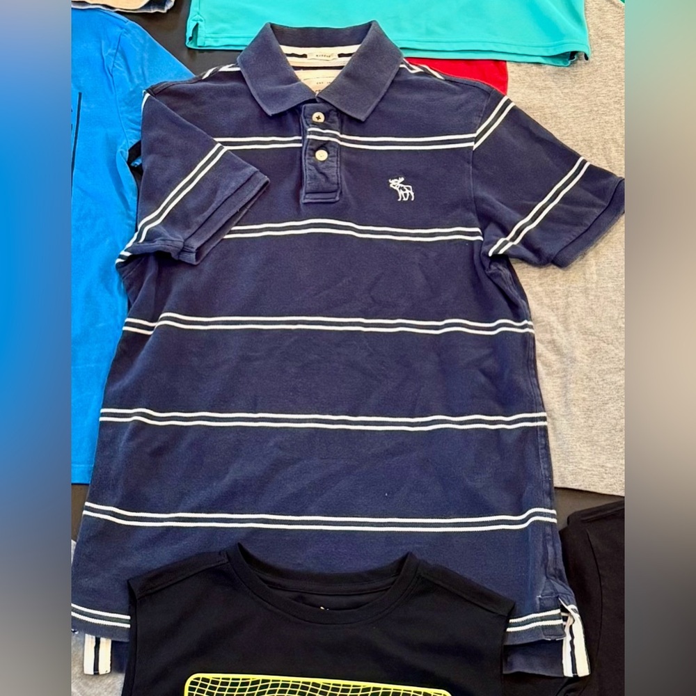 Teen Boy/Men Shirts Bundle, Sz Adult S&M, Amer Eagle, Polo, Abercrombie & Fitch